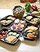 Green Bento 34-Ounce 2 Compartment Plastic Food Storage Containers with Lid (Pack of 10 Containers, 10 Forks)