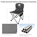 Mini Folding Camping Chair Lightweight Seat Portable Stool Mountaineering Adventure Hiking Fishing Beach Picnic Party Gardening with Carry Bag, Gray