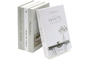 HMMSTR 4Pcs Faux Books for Decoration, DIY Home Decoration Fake Books, Coffee Tabletop Decorative Books, Can Only Be Used to Decorate The Room, Can Not Be Opened for Storage, Can Not Be Written.