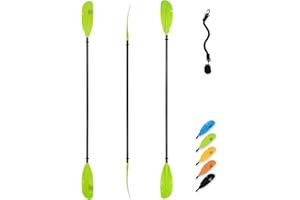 OCEANBROAD Adjustable Fishing Kayak Paddle - 94in/240cm-98in/250cm-102in/260cm Aluminum Alloy Shaft with Paddle Leash