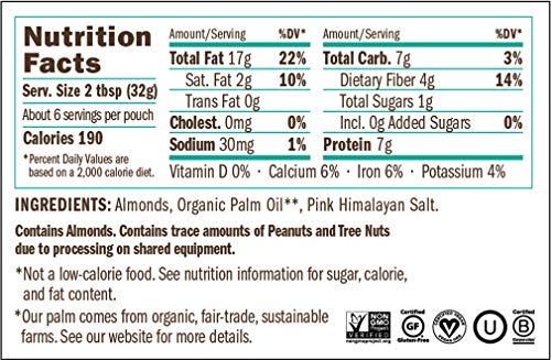 Almond Butter No Sugar Added by Yumbutter, Gluten Free, Vegan, Paleo, Keto, Non-GMO, 6.2oz Pouch - Image 4