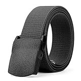 JASGOOD Men's Elastic Stretch Belt, Outdoor Golf Belt with Removable Plastic Buckle Hiking Belt 38mm