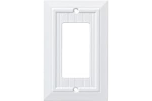 Franklin Brass W35267-PW-C Classic Beadboard Single Decorator Wall Plate, White