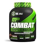 MusclePharm Combat 100% Casein Supplement, Casein Protein Powder, Muscle Supplement, 100% Micellar Casein, Rebuilds Muscle, 28 Grams of Slow-Digesting Protein, Chocolate Milk, 4-Pounds, 52 Servings