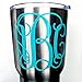 Custom Personalized Vine Monogram Initial Letter Sticker Decal Compatible with All Yeti Cups, Phone, Laptops, Tumblers, Car Windows, Boats, Notebooks (Many Sizes and Glitter Options Available)