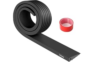 LIEKUMM Door Threshold Ramp, 2/5" Rise Self-Adhesive Threshold Ramps for Doorways,1700lbs Capacity PVC Door Ramp for Wheelchairs, Scooter and Stroller, Cuttable, Black