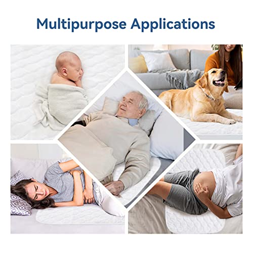 Heavy Absorbency Bed Pads with Tuckable Sides (34'' X 36''), Washable