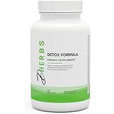 Dherbs Detox Formula Supplement, Herbal Body Cleanse with Dandelion Root (100 Capsules)