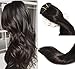 Clip In Hair Extensions Human Hair New Version Thickened Double Weft Brazilian Hair 120g 7pcs Per Set Remy Hair Natural Black Full Head Silky Straight 100% Human Hair Clip In Extensions(16 Inch #1B)