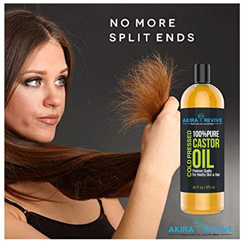 Akira Revive Castor Oil Cold Pressed - 100% Pure Castor Oil For Hair Growth & Loss, Face & Skin Moisturizer, Thicker Eyebrows And Eyelash Treatment. Strengthen Nails. Use before Curling Iron.16 oz. - Thumbnail 6