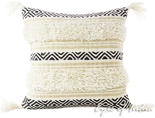 Eyes Of India Dekorativ Gewebt Gepolstert Quasten Kissenbezug Fransen Sofa Sofa Uberwurf Bunt Boho Indisch Bestickt
