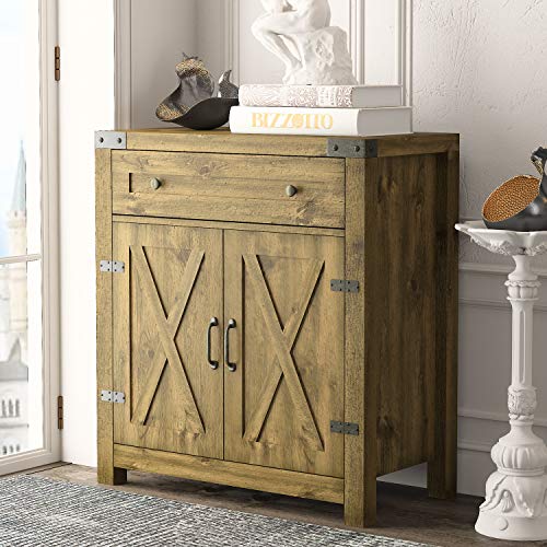 Decok Modern Farmhouse Accent Storage with Drawer & 2