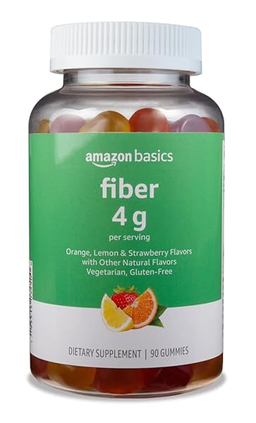 AMAZON BASICS SOFT FIBER GUMMIES FOR DIGESTIVE HEALTH...