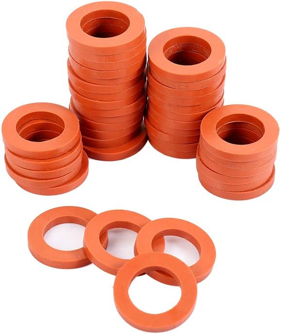 ZKZX Garden Hose Washer Heavy Duty Rubber Washer, Fit All Standard 3/4" Garden Hose Fittings (40 Pieces)(red) : Garden & Outdoor
