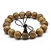Zen Dear Unisex Natural Wenge Mala Prayer Beads Necklace Bracelet Meditation Buddhist Rosary Mala Beads (12mm 17 Beads)
