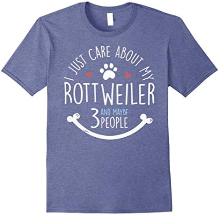 Mens Rottweiler Shirt for Women, Girls and Rottweiler Lovers! XL Heather Blue