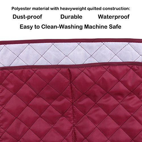 Evermarket Stand Mixer Dust Proof Cover with Pocket and Organizer Bag for Kitchenaid,Sunbeam,Cuisinart,Hamilton Mixer (Red)