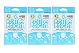3-PACK Hydrapak Bottle Bright 12 Count Biodegradable Bottle Cleaning Tablets, Chlorine Free & All Natural, Safe Way to Clean and Odor-free Bottles