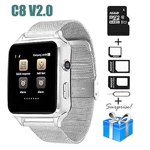 Smartwatch, Collasaro Sweatproof Smart Watch Phone with Camera and SIM Card Slot, Smart Watch for Android Samsung LG Sony HTC Oppo Smartphonesâ€¦