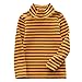 JWWN Little Boys Girls Turtleneck Thermal Tops Long Sleeve Striped Tee Winter Baselayer Warm Undershirt,12Months-7Yearsthumb 3