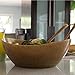 EcoSmart PolyFlax 7qt Serving Bowl, Brown, Recycled Plastic and Flax Husk, Made in the USA by Architec