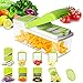 Mandoline Slicer Vegetable Slicer Chopper Dicer - Onion Cutter Chopper Pro - 8 Blades of Squeezer Julienne Slicer Grater -Kitchen Cutter for Multi Veggie, Food, Potato, Tomato, Cucumber, Cheese, Fruit