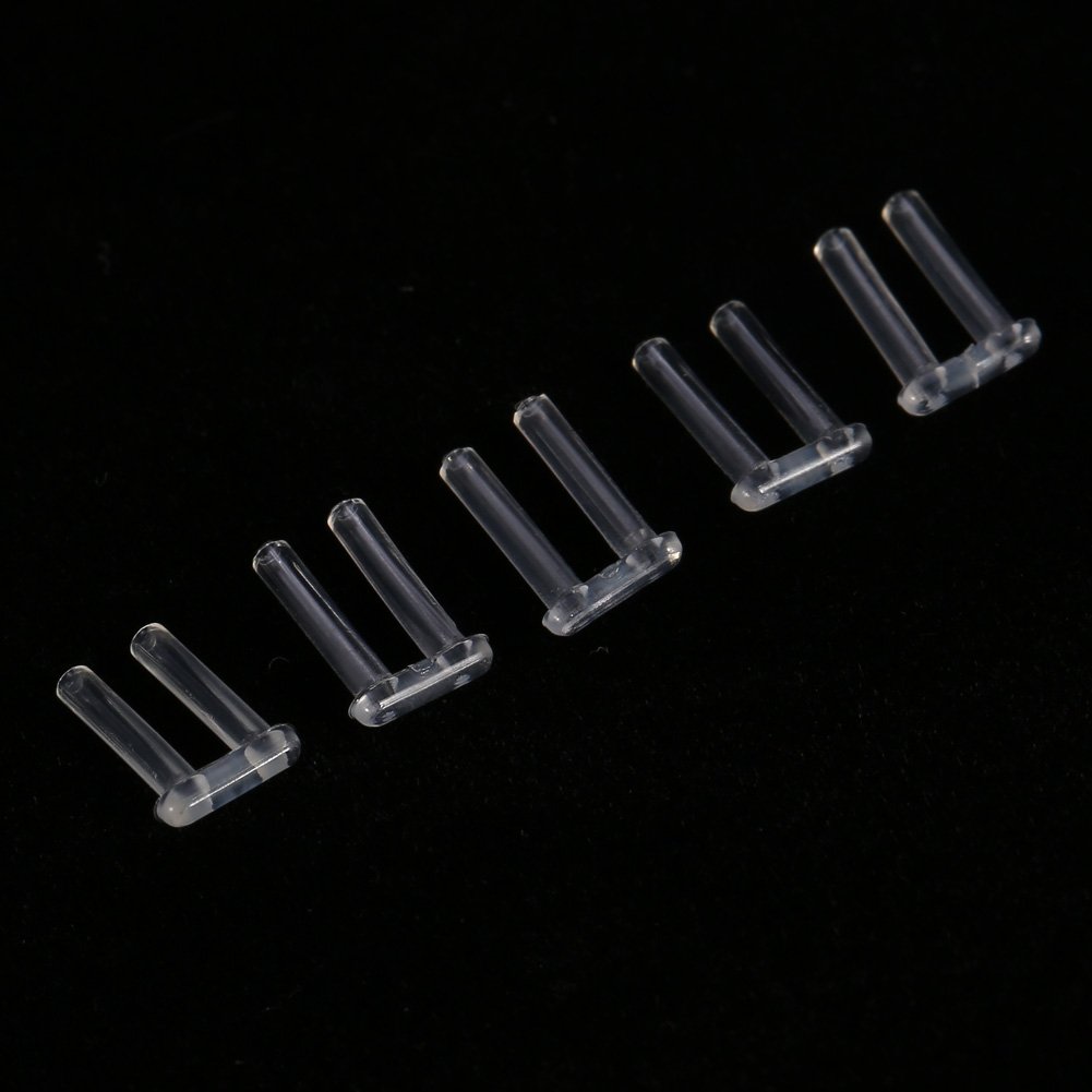 Rimless Frames Sleeves, 100pcs New Clear Plastic Compression Sleeves For Rimless Glasses Fixing