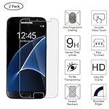 Galaxy S7 Screen Protector,Brightshow Samsung Galaxy S7 Tempered Glass 9H Hardness Screen Protector with Clear Case
