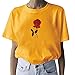 BLACKMYTH Women's Cute Graphic T shirt Rose Tops Teen Girl Tees