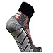 PureAthlete Running Socks Quarter Length - Lightweight, Thin, Moisture Wicking - Anti-Blister Athletic Sock (White/Grey/Orange, Large)
