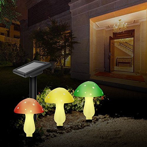 Outdoor Solar Garden Lights, Solar Powered Mushroom Lights, LED Solar Decor Lights for Garden, Patio, Backyard