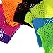 Haodeba 7 Pairs Stretchy Fingerless Fishnet Gloves for Parties, Assorted Brighted Color