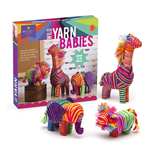 Crafttastic Wild Yarn Babies Kit Craft Kit Makes 3 YarnWrapped Animals Elephant Calf