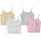 Amuhou Girls Crop Top Cami Cotton Lined Training Bra