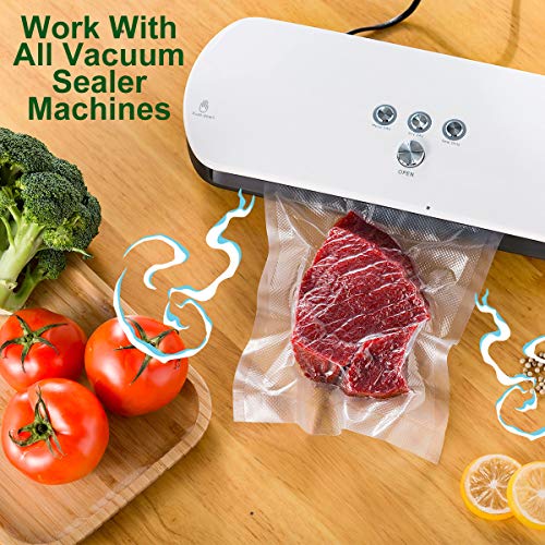 TAILI Food Saver Vacuum Sealer Bags Rolls Food Saver Bags 6 Packs 8