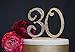Premium Metal Number 30 Birthday Gold Rhinestone Gem Cake Topper. 30th Bday or Anniversary Party Keepsake and Decoration. Sparkling, Crystal and Diamond Style Bling Is a Great Centerpiece. (30th Gold)