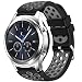 CreateGreat for Samsung Gear S3 Frontier and Classic Watch, Soft Replacement Breathable Sport Bands with Air Holes for Samsung Gear S3 Smart Watch Band(Black Grey) primary