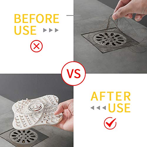 Drain Hair Catcher, NOTSEK Shower Drain Hair Catcher Bathtub Kitchen Sink Stopper Shower Drain Hair Trap Hair Drain Catcher (BLACK)