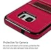 S7 Edge Case, YOKIRIN Case Card Holder Slim Fit Dual Layer Protective with Card Slot Holder Advanced Shock Absorption Protective Wallet Case Cover for Samsung Galaxy S7 Edge - Rose