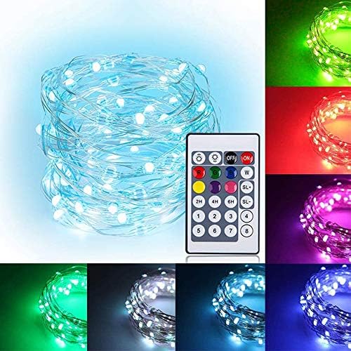 5M LEDイルミネーションライト 2020年最新版 ウォームホワイト 16色ジュエリーライト 50球 高輝度 大きいLED素子 電池式 多機能リモコン 屋外 室内 ガーデンライト 正月 クリスマス 飾り ストリングライト