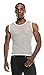 ANGEL COLA Men's Mesh Fishnet Fitted Muscle Tank Top 2 Pack BLK/WHT Small