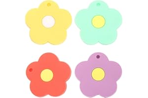 VOSAREA 4pcs Silicone Key Caps Keychain Charms Cute Animal Paw Design Key Covers for House with Petal Colors