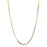 HELORET Gold Herringbone Choker - Dainty Snake Chain Necklace for Women & Teens