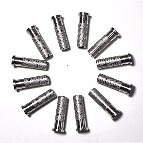 Aluminum Inserts for Carbon Arrows, Fits 9/32" OD Arrows, 10 Grain (Pack of 12)