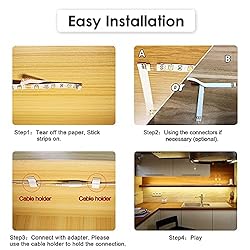 WOBANE Under Cabinet Lighting Kit,Flexible LED
