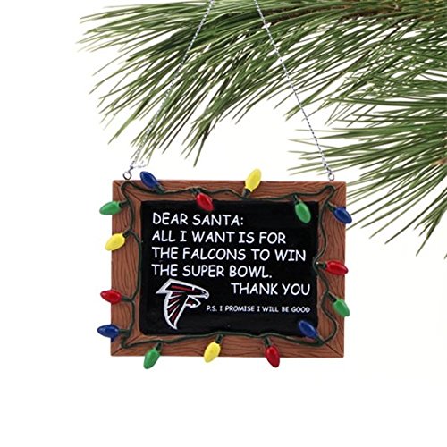 Atlanta Falcons Resin Chalkboard Sign Ornament