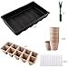 Plant Starter Kit | Everything You Need | Peat Pots, Peat Seed Starter Trays, PVC Plant Growing Trays, Gardening Tools & More! | Perfect Plant Cultivation Set for Gardeners or Classrooms