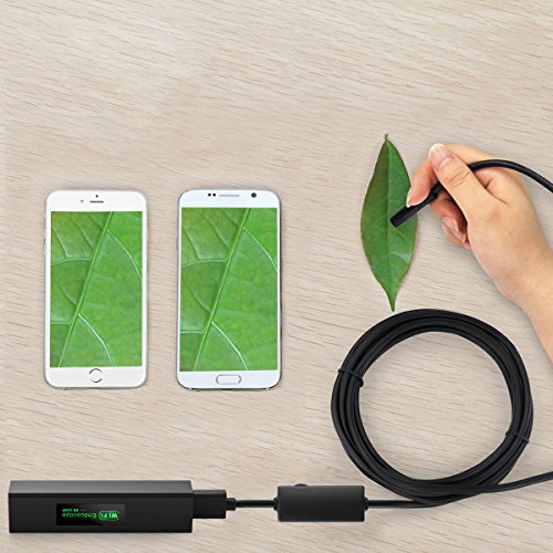 Wireles-Endoscope-CameraOVEHEL-8mm-HD-1200P-Waterproof-IP68-Wifi-Endoscope-Inspection-Camera-20MP-Borescope-Snake-Camera-with-5M-Cable-for-ISO-and-Android-iPhoneSamsungTable-Black165FT