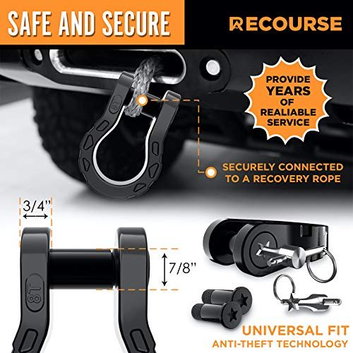 Tow Hook Shackle 3/4" D Ring Shackles with 7/8'' Security Pin (68,000