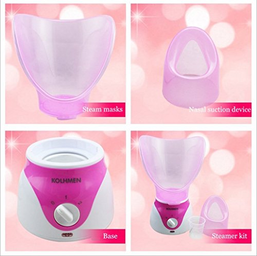Lightton Spa Home Facial Steamer with Timer,Hot Mist Moisturizing Cleaning Pores Clearing Blackheads,Rejuvenate and Hydrate Your Skin for Youthful Complexion,Bonus 1 Piece 20ml Empty Bottle - Thumbnail 3